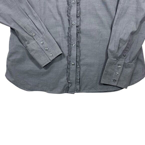 Tommy Hilfiger women's long-sleeve grey  button-down shirt size xl - Picture 14 of 16